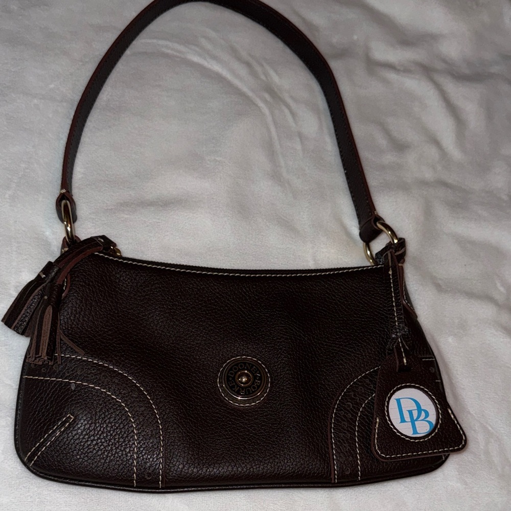 Dooney & Bourke Dark Brown Leather Shoulder Bag
